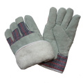 Boa Doublure Cuivelle en Cuir Cuir Gants de travail chauds hiver pour Rigger